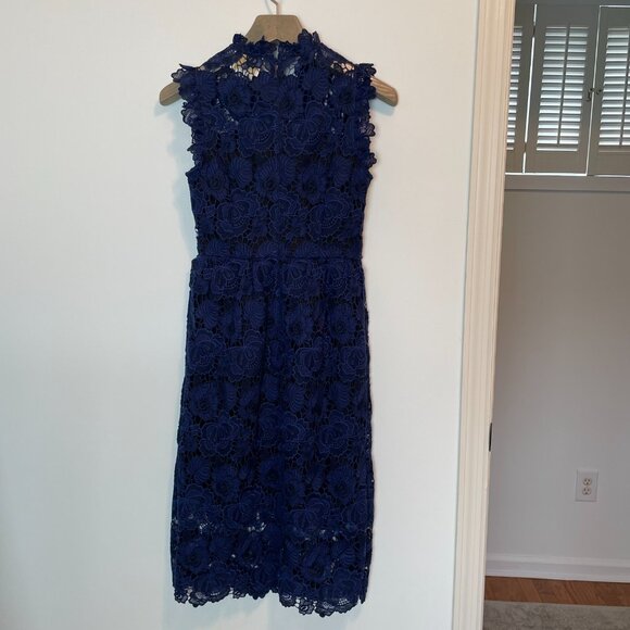 KATE SPADE Bicolor Lace Floral Sheath Midi Knee Length Dress \\ 0 - Picture 8 of 9